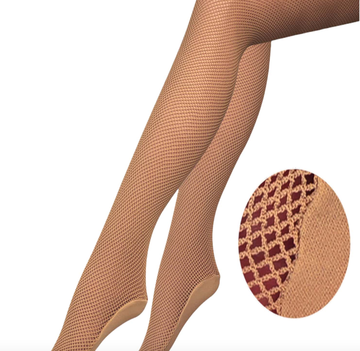 DDS - Pro Dance Hardnet Fishnet Tights: CARAMEL
