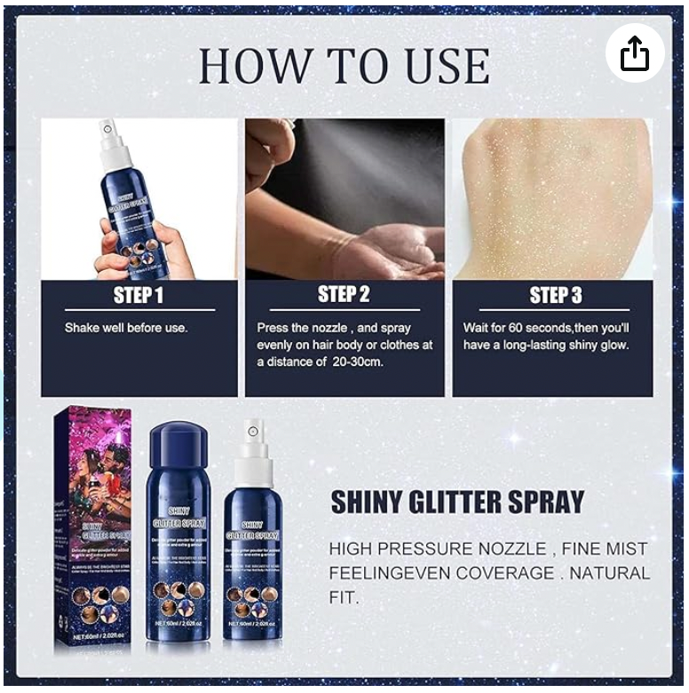 ESSENTIALS: Diamond Glitter Shimmer Mist (2 pack)